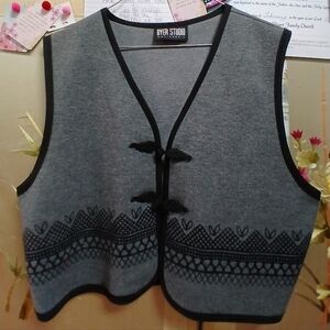 Gray and Black Byer Studio Vest